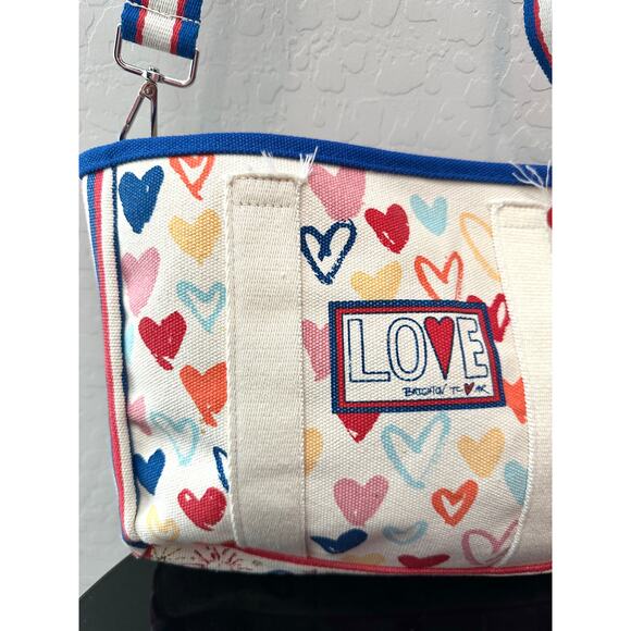 BRIGHTON | Red White And You Canvas Mini Tote Bag Purse - Picture 3 of 8